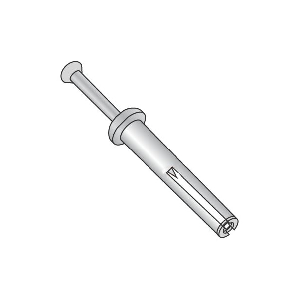Newport Fasteners Nail Drive Anchor, 1/4" Dia., 1-1/4" L, Alloy Steel Zinc Plated, 100 PK 333697 - main